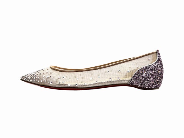 Christian Louboutin クリスチャン ルブタン シューズ 靴 Follies Strass フラット パンプス イタリア製 新品 ☆  NUDE ☆ 36.5 J254.. の通販はau PAY マーケット - シートラスト | au PAY マーケット－通販サイト